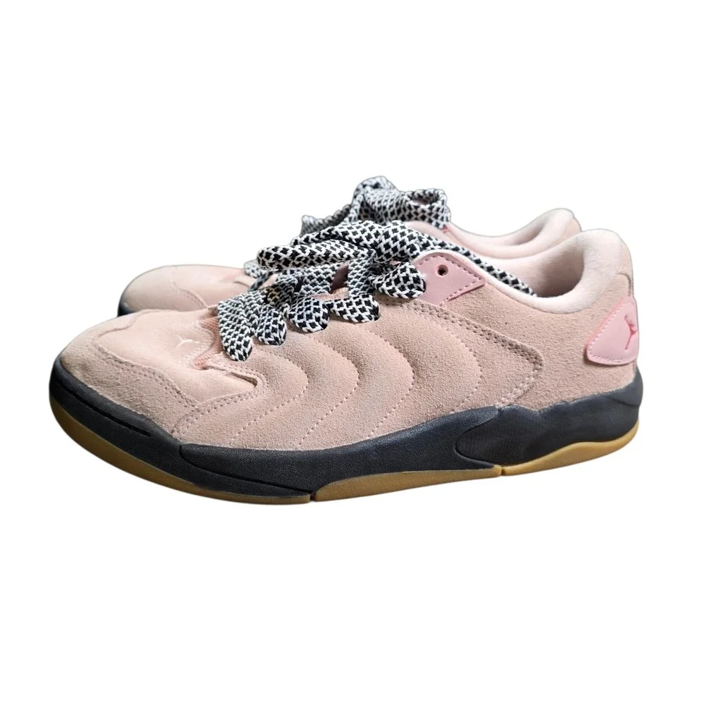 Nike‎ Jordan Pink Black Gum Atmoshphere Suede Skate Shoes Mens 9 IB3731-600